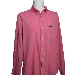 CHAPS Ralph Lauren SZ L Men's Coral Long Sleeve Button Down Shirt